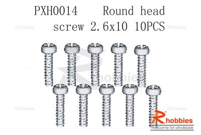 Round head screw M2.6 x 10