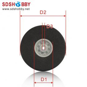 RC Airplane Sponge Wheel D80 x H24 x Φ4mm