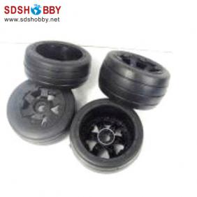 Baja 5B Slick Tire with Wheel Hub*4pcs/Set for 1/5 Scale Gasoline Car