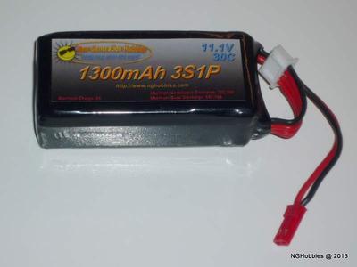 3 Cell 1300mAh LiPo Battery