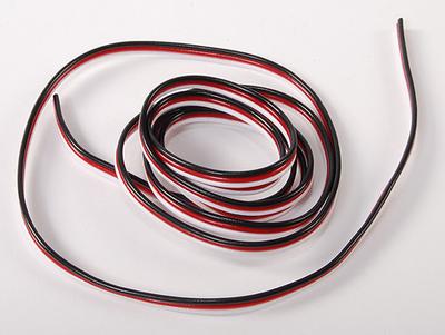 Flat 26AWG servo wire 1mtr (R/B/W)