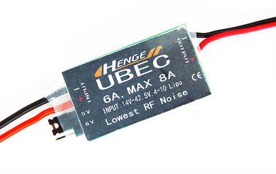 HENGE 6A 4-10S/14-42.5V Input Switch Mode UBEC - HV Version