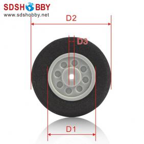 RC Airplane Sponge Wheel D35 x H11 x Φ2mm