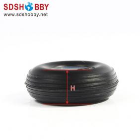 RC Airplane PU wheel with Plastic Hub 3.25'' (D82.55 x H30 x Φ5mm)