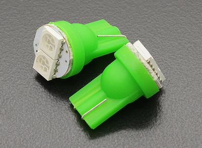 LED Corn Light 12V 0.4W (2 LED) - Green (2pcs)