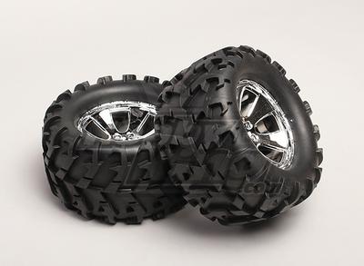 Tires and Wheels (2pcs/bag) - Turnigy Trailblazer 1/8