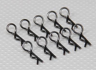 Heavy Duty 45 Deg Body Clips (Black) (10Pcs)