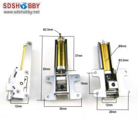 Air Retract Kit (Φ3.0) with 3pcs Gear Mounts One-way Air-pressure Control