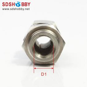 Collet Length=30mm Dia-A=M8-1.25 Dia-B=6.35mm