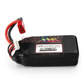 Max Force 25C 1300mAh 3-Cell/3S 11.1V Li-Po Batteries