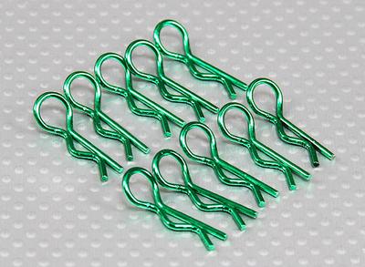 Heavy Duty 45 Deg Body Clips (Green) (10Pcs)