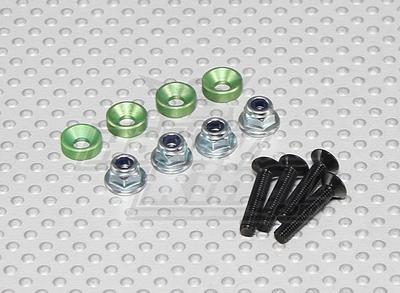 Color Servo Mounting Screw Set (green)