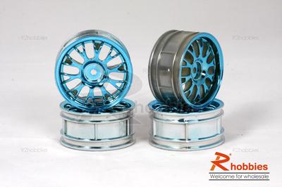 1/10 RC Car Metallic Plate Wheel Set (Mediumturquoise)