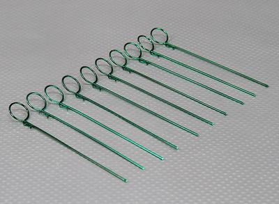 Long Large-ring 45 Deg Body Clips (Green) (10Pcs)