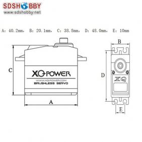 XQ Power 20.5KG RC Model Brushless Digital Servo XQ-S4618D with Titanium Alloy Gears High Grade