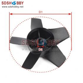 New 5 Blades Ducted Fan Blades/Positive Propeller D2.68in/68mm