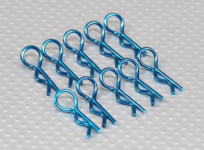 Heavy Duty 45 Deg Body Clips (Blue) (10Pcs)