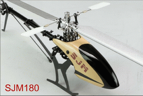 SJM180 Fiber Glass & Metal 3D CCPM Electric Helicopter W/motor