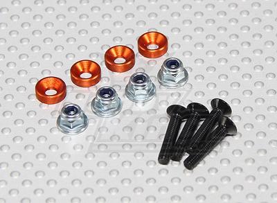 Color Servo Mounting Screw Set (orange)