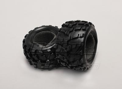 Tires w/Foam Inserts (2pcs/bag) - 1/18 4WD RTR Short Course Truck