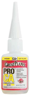 Great Planes Pro CA Glue 1/2 oz Medium GPMR6007