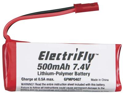 Great Planes LiPo 500 mAh 2s Battery Axe CX Micro GPMP0407