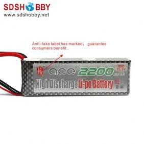 Gens ACE New Design High Quality 2200mAh 25C 3S 11.1V Lipo Battery with T Plug