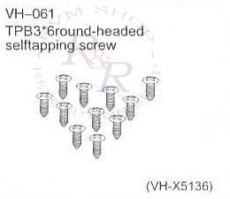 TPB3*6round-headed selftapping screw (VH-X5136)