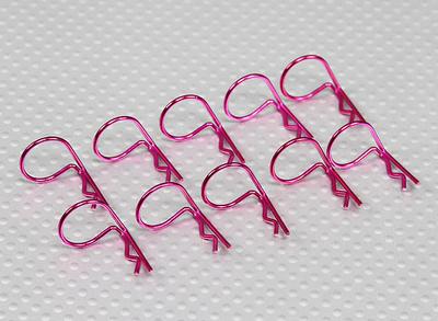 Large-ring 90 Deg Body Clips (Purple) (10Pcs)