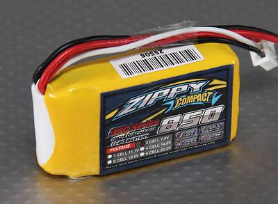 ZIPPY Compact 850mAh 2S 35C Lipo Pack