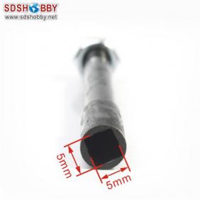 Drive Shaft with Teeth/ Thread (Positive) Side=5X5mm Length=106mm Dia.-A=5mm Dia.-B=7.9mm for RC Model Boat