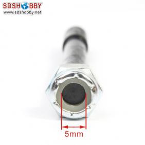 Drive Shaft with Teeth/ Thread (Positive) Side=5X5mm Length=106mm Dia.-A=5mm Dia.-B=7.9mm for RC Model Boat