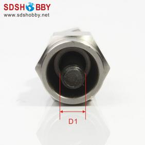 Collet Length=42mm Dia-A=M6 Dia-B=6.35mm