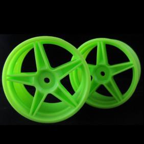 HSP Front Wheel Rim/Wheel Hub 110604 for 1/10 Buggy Car-Green Color (2pcs)