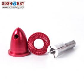 Aluminum Bullet Propeller Adaptor 4.0mm Red Color