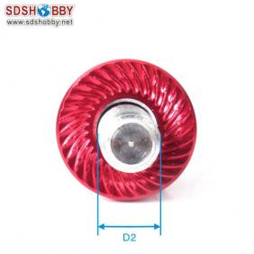 Aluminum Bullet Propeller Adaptor 4.0mm Red Color