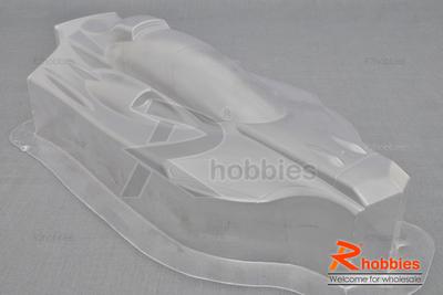 1/10 RC Off-Road Car B-MAX4 Buggy PC Transparent 140mm Body with Light Box, Rear Spoiler &amp; Decal