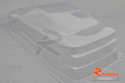 1/10 RC On-Road Car Nissan Silvia S15 PVC Transparent 180mm Body with Light Box, Rear Spoiler &amp; Masking Tape