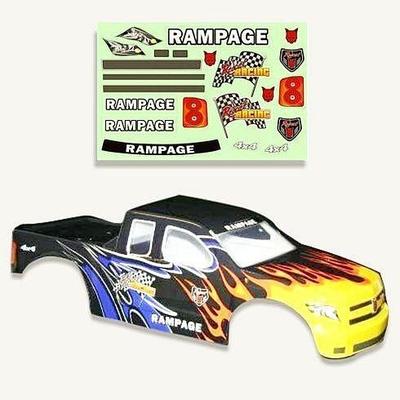 Redcat Racing 1/5 Truck Body Black Flame RED50904