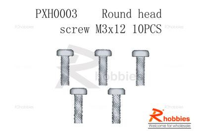 Round head screw M3 x 12