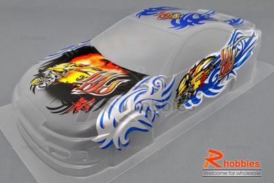 1/10 RC On-Road Car NISSAN S15 PC  Transparent 190mm Body with Light Box, Rear Spoiler, Decal &amp; Masking Tape