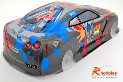 1/10 NISSAN Painted GT-R (R35) RC Car Body with Mirror, Rear Spoiler &amp; Light Box