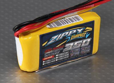 ZIPPY Compact 350mAh 3S 25C Lipo Pack