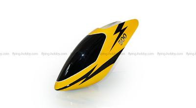 MOK TREX 500 Yellow Black Lighting Fiberglass Canopy