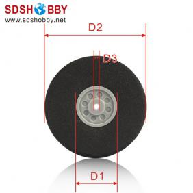 RC Airplane Sponge Wheel D100 x H30 x Φ4mm