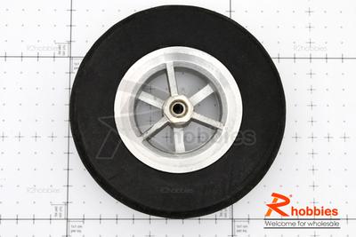 Î¦124X30mm Aluminium Landing Wheel + Solid Sponge Tyre