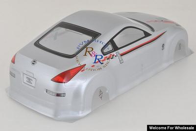 1/10 Nissan Fairlady Analog Painted RC Car Body With Rear Spoiler (Silver)