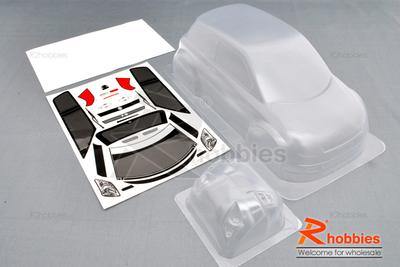 1/10 Suzuki Swift PC Transparent RC Car Body with Decals, Light Box &amp; Spoilers