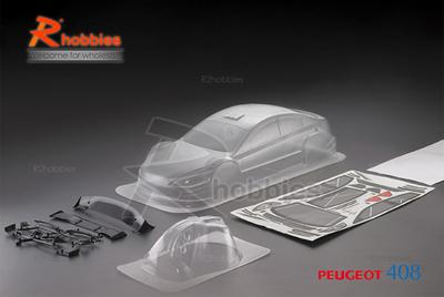 1/10 Peugeot 408 PC Transparent 190mm RC Car Body