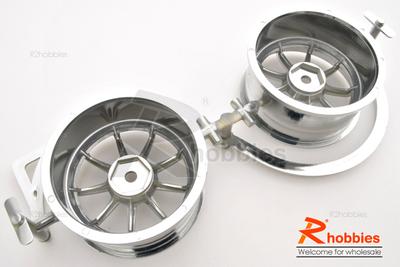 1/10 RC Car 9 Spoke Metallic Plate Wheel Sports 26mm 2pcs